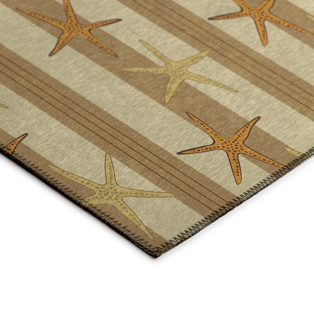 Indoor/Outdoor Surfside ASR42 Tan Washable 3' x 5' Rug