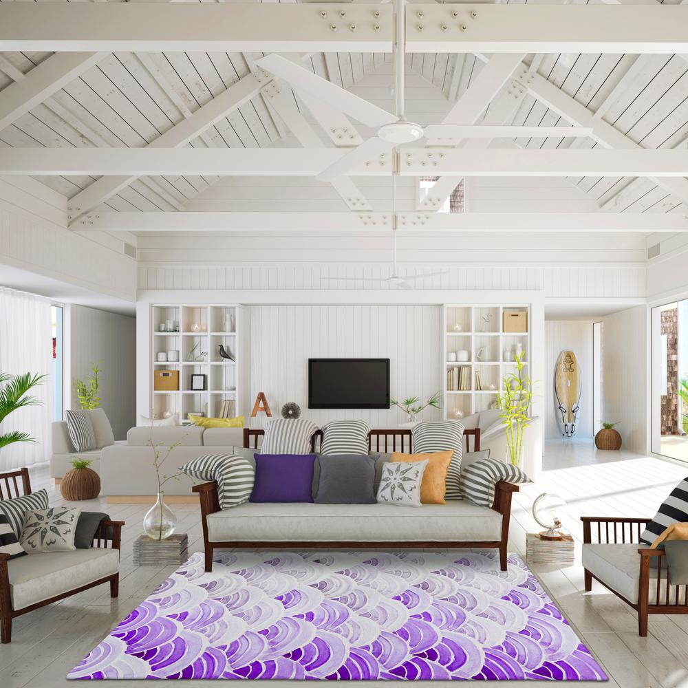 Indoor/Outdoor Surfside ASR35 Purple Washable 8' x 10' Rug