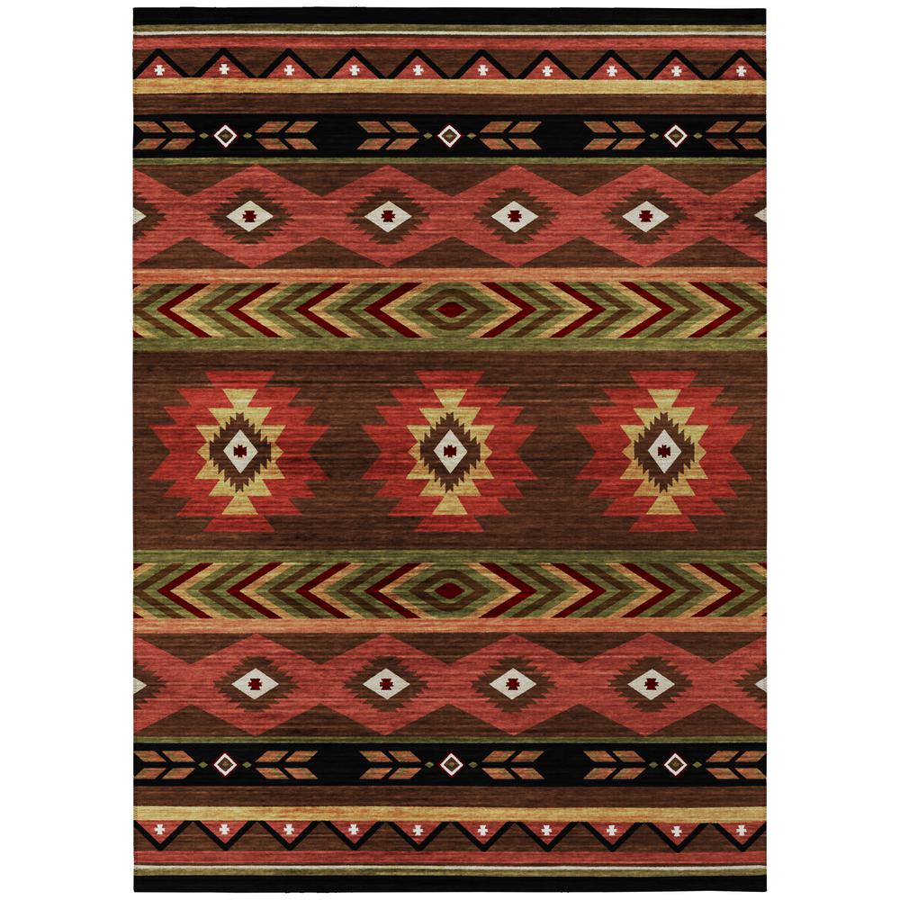 Indoor/Outdoor Sonora ASO33 Brown Washable 8' x 10' Rug