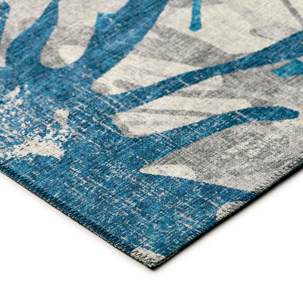 Bravado Blue Contemporary Color Splash 9' x 12' Area Rug Blue ABV36