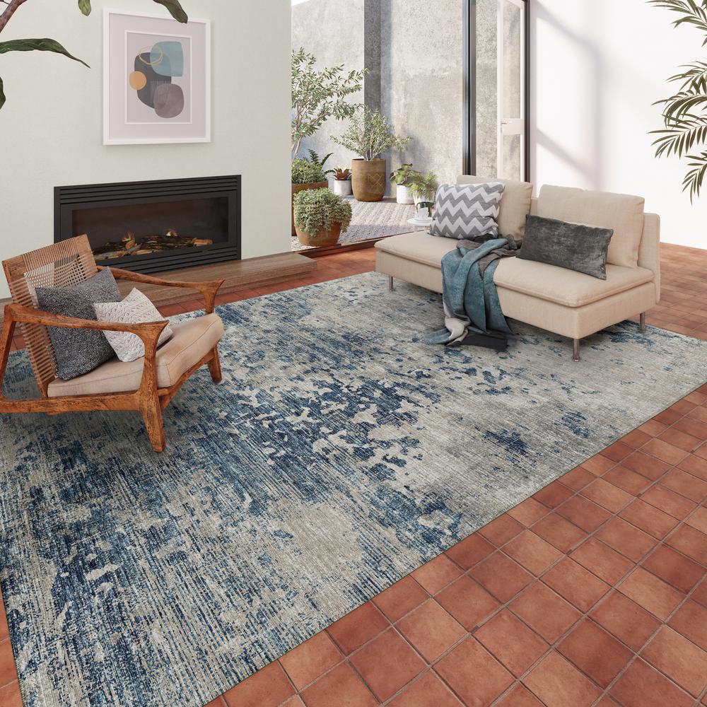 Indoor/Outdoor Accord AAC35 Blue Washable 8' x 10' Rug