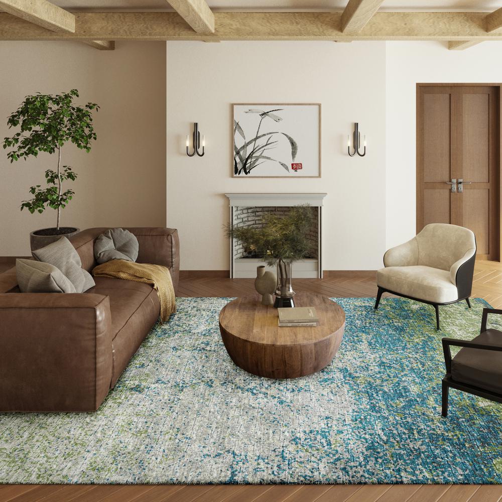 Rylee Green Transitional Abstract 5' x 7'6" Area Rug Green ARY33