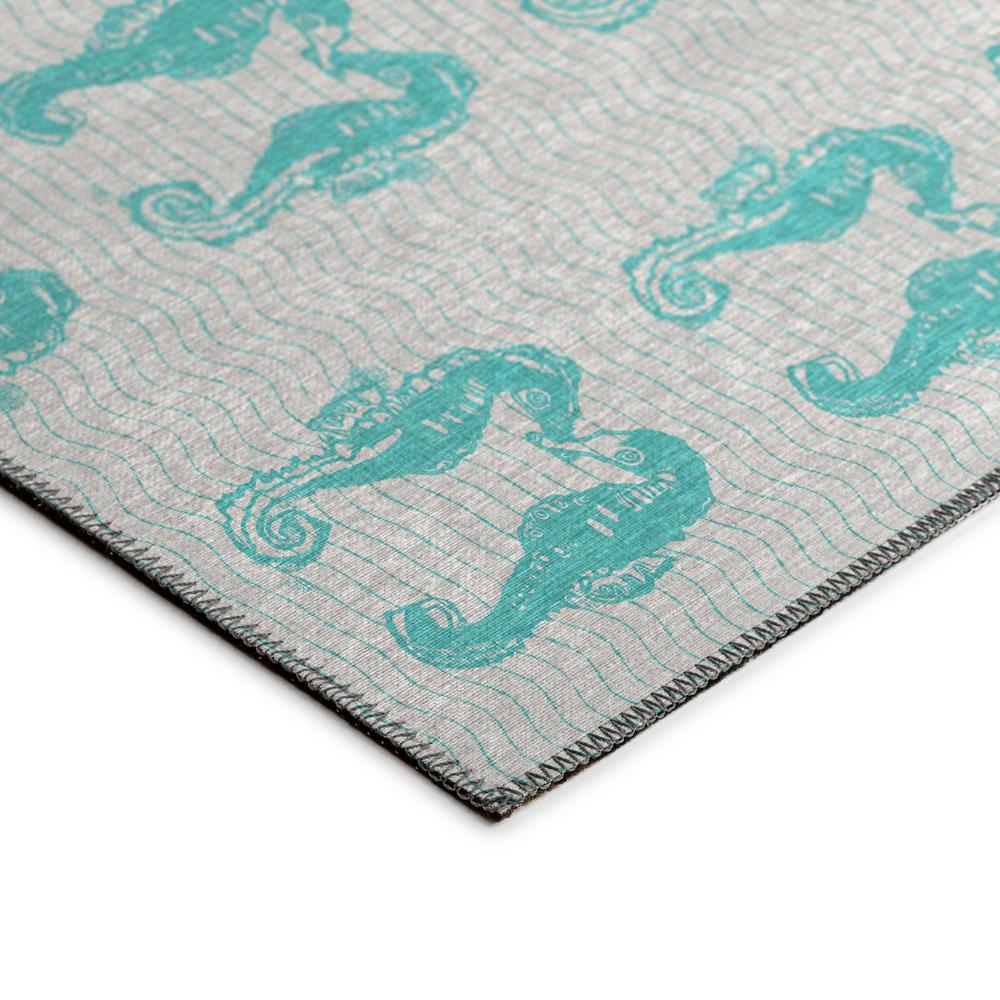 Indoor/Outdoor Surfside ASR45 Aqua Washable 3' x 5' Rug