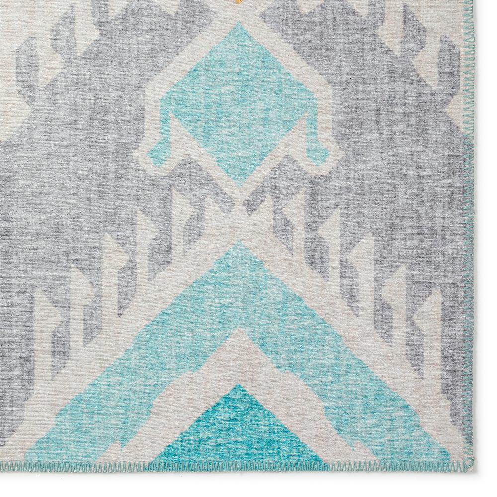 Yuma Aqua Bohemian Ikat 9' x 12' Area Rug Aqua AYU32