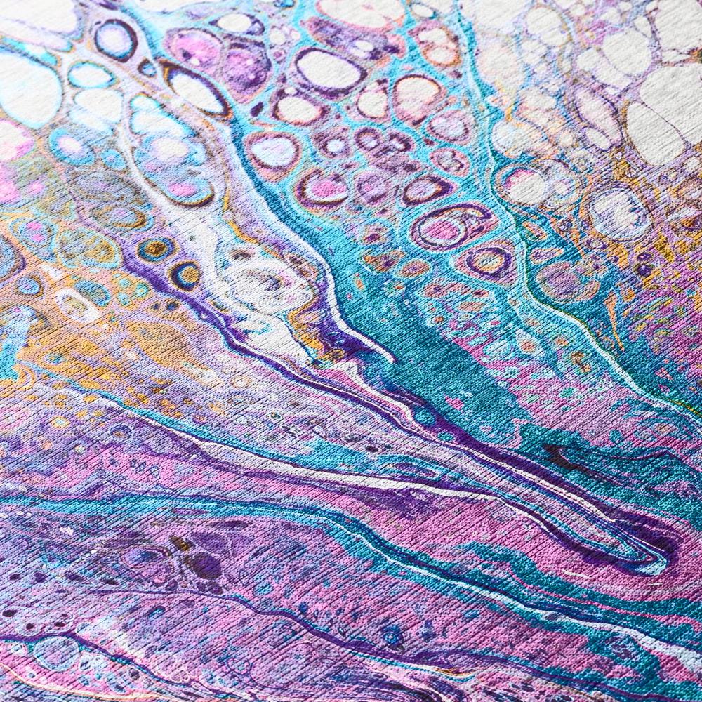 Karina Periwinkle Modern Abstract 9' x 12' Area Rug Periwinkle AKC49