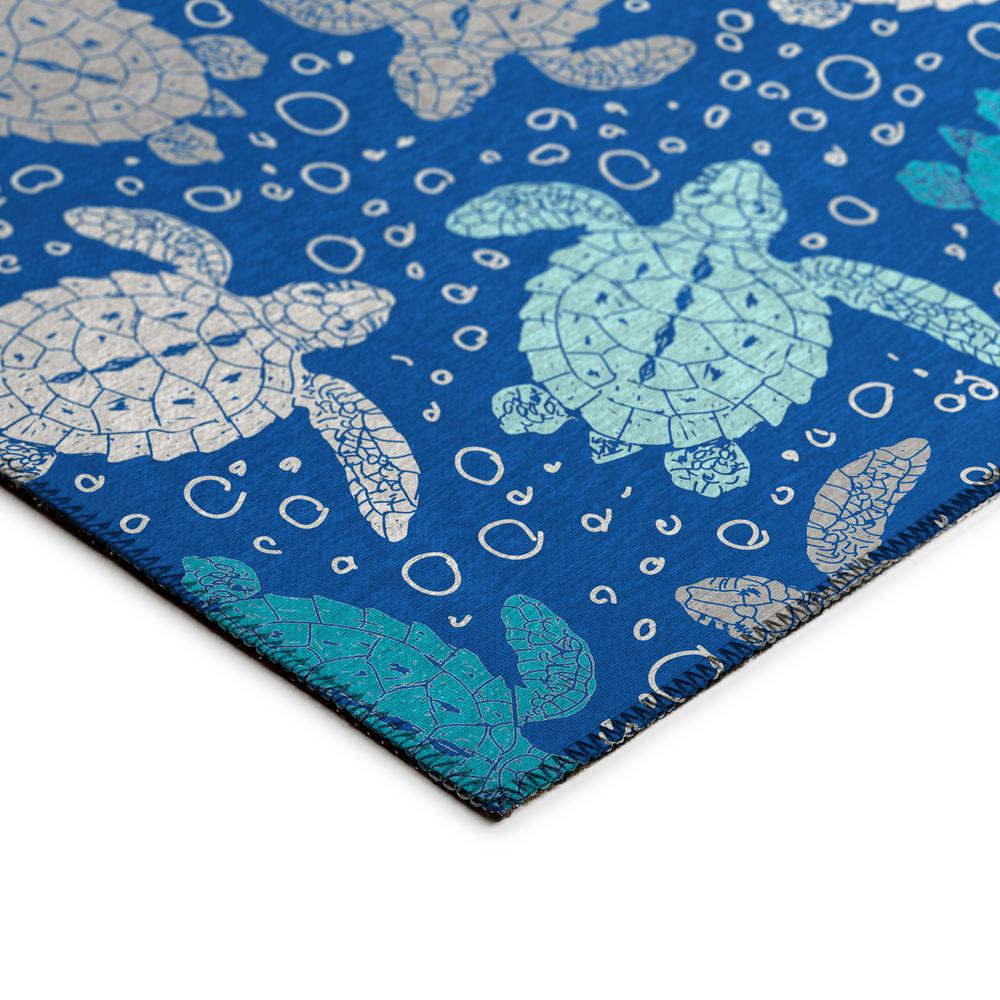 Indoor/Outdoor Surfside ASR43 Blue Washable 3' x 5' Rug