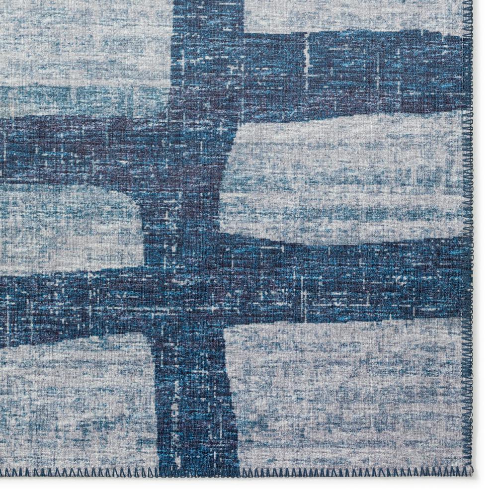 Yuma Blue Contemporary Geometric 9' x 12' Area Rug Blue AYU34