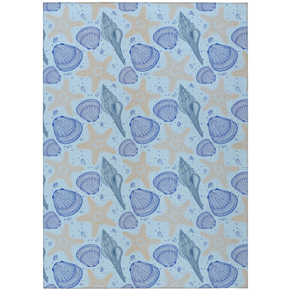 Indoor/Outdoor Surfside ASR34 Blue Washable 8' x 10' Rug