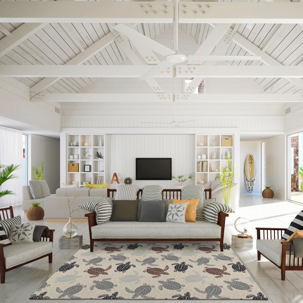 Indoor/Outdoor Surfside ASR43 Sand Washable 8' x 10' Rug