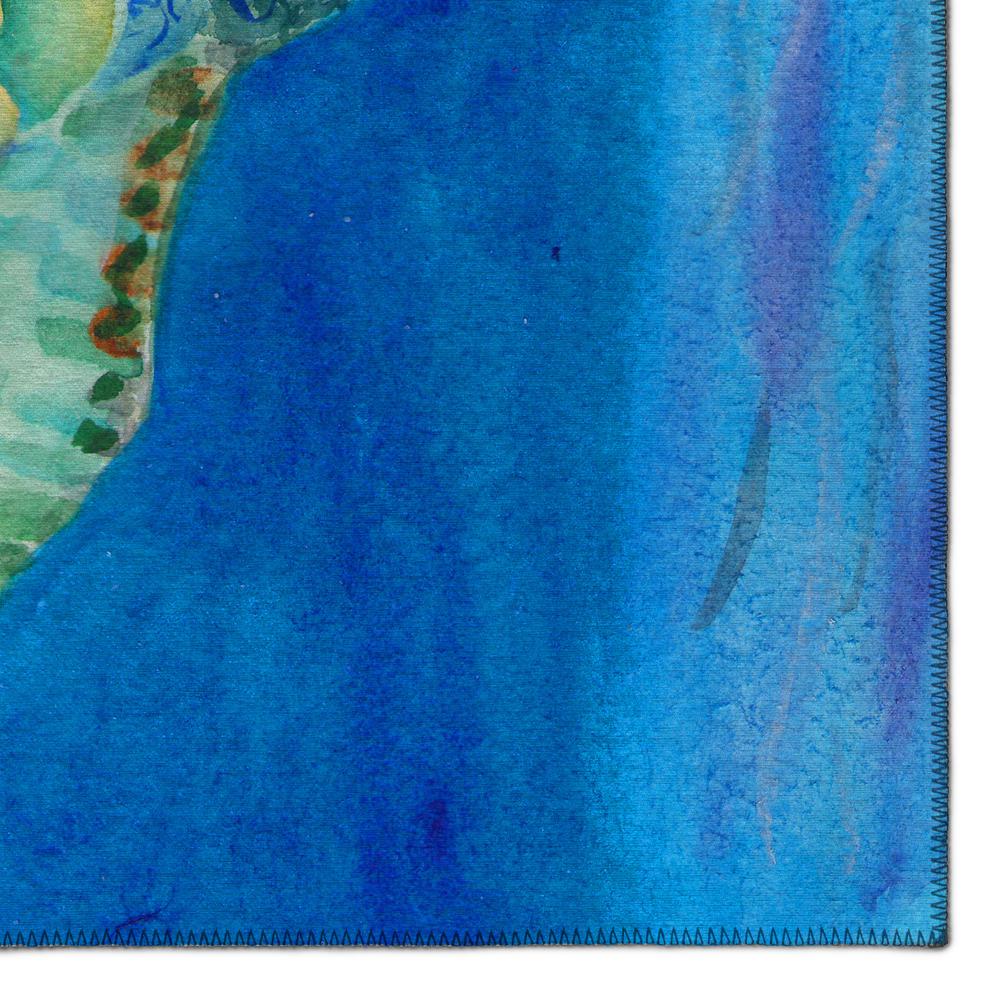 Indoor/Outdoor Harpswell AHP33 Blue Washable 3' x 5' Rug