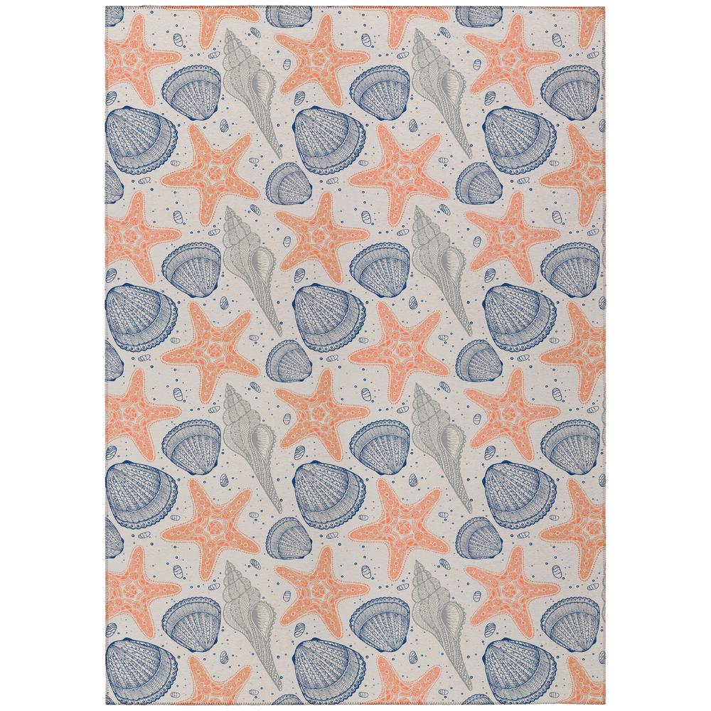 Indoor/Outdoor Surfside ASR34 Peach Washable 8' x 10' Rug