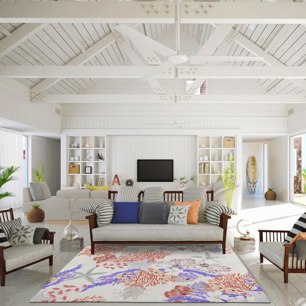 Indoor/Outdoor Surfside ASR31 Spice Washable 8' x 10' Rug