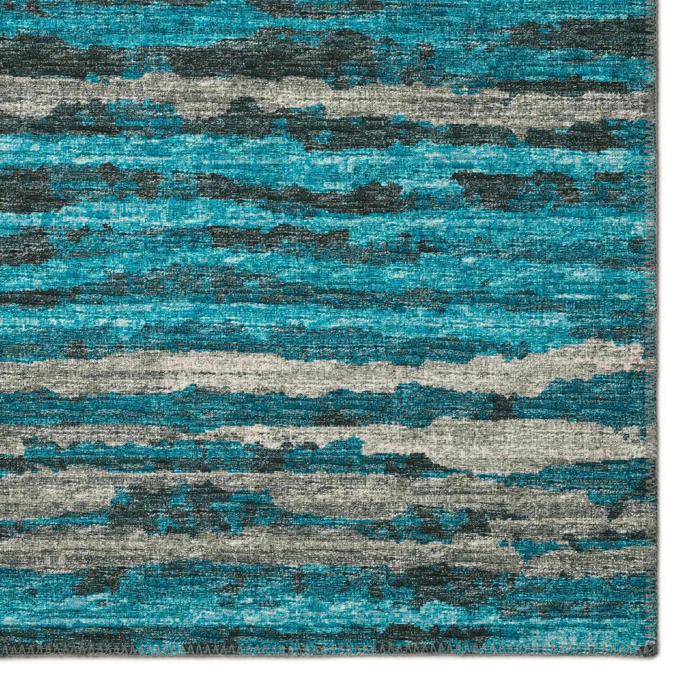 Bravado Peacock Contemporary Stripe 9' x 12' Area Rug Peacock ABV34