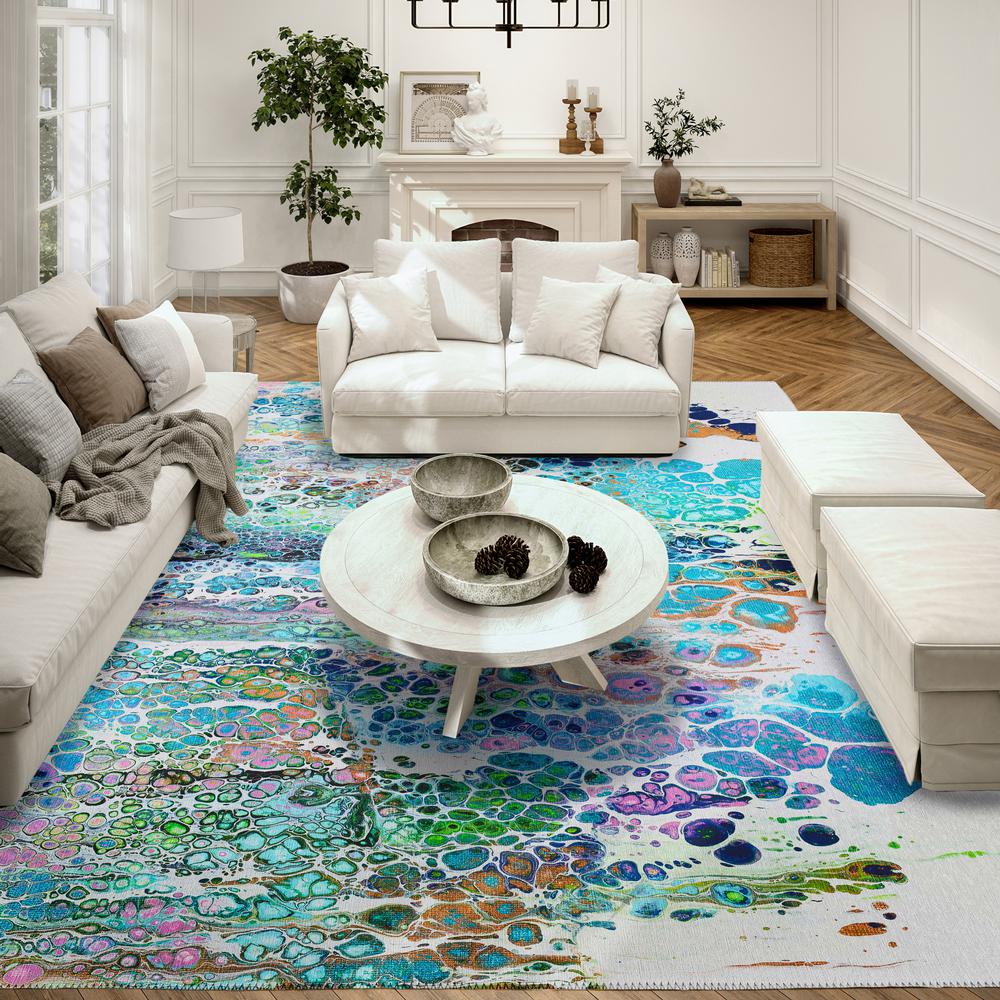 Karina Mermaid Modern Abstract 8' x 10' Area Rug Mermaid AKC50