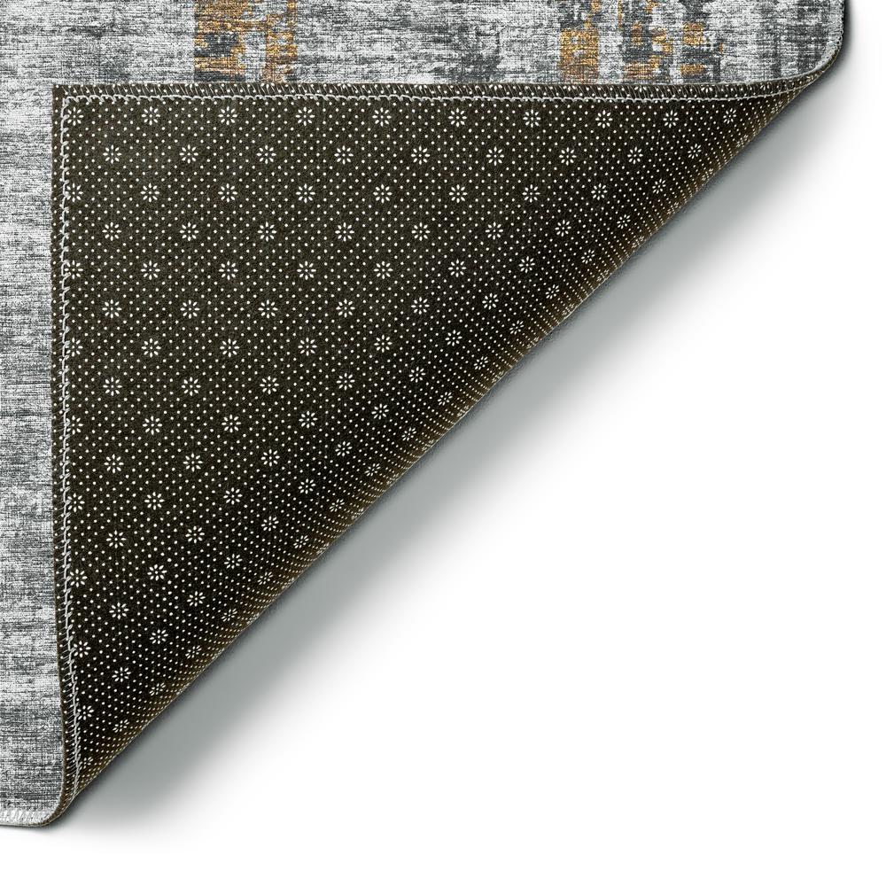 Rylee Silver Transitional Abstract 3' x 5' Area Rug Silver ARY36