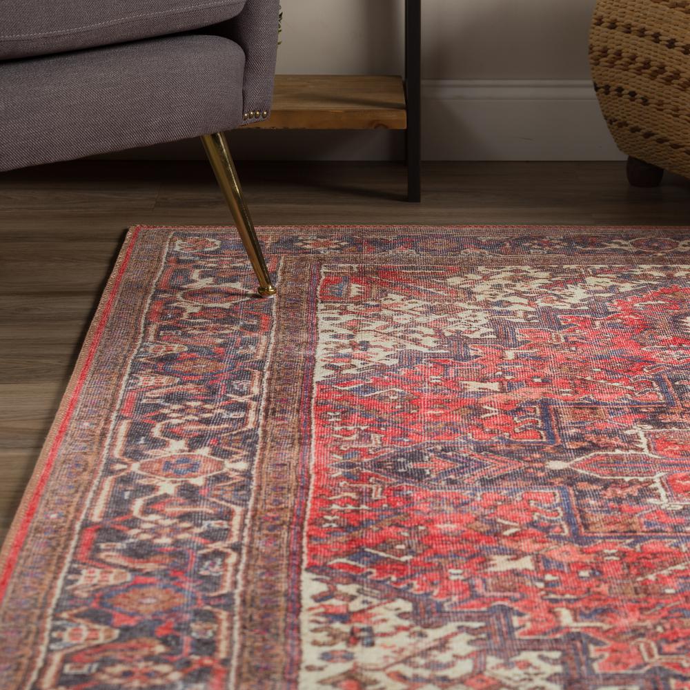 Kensington AKE38RE5X8 Red, Area Rug