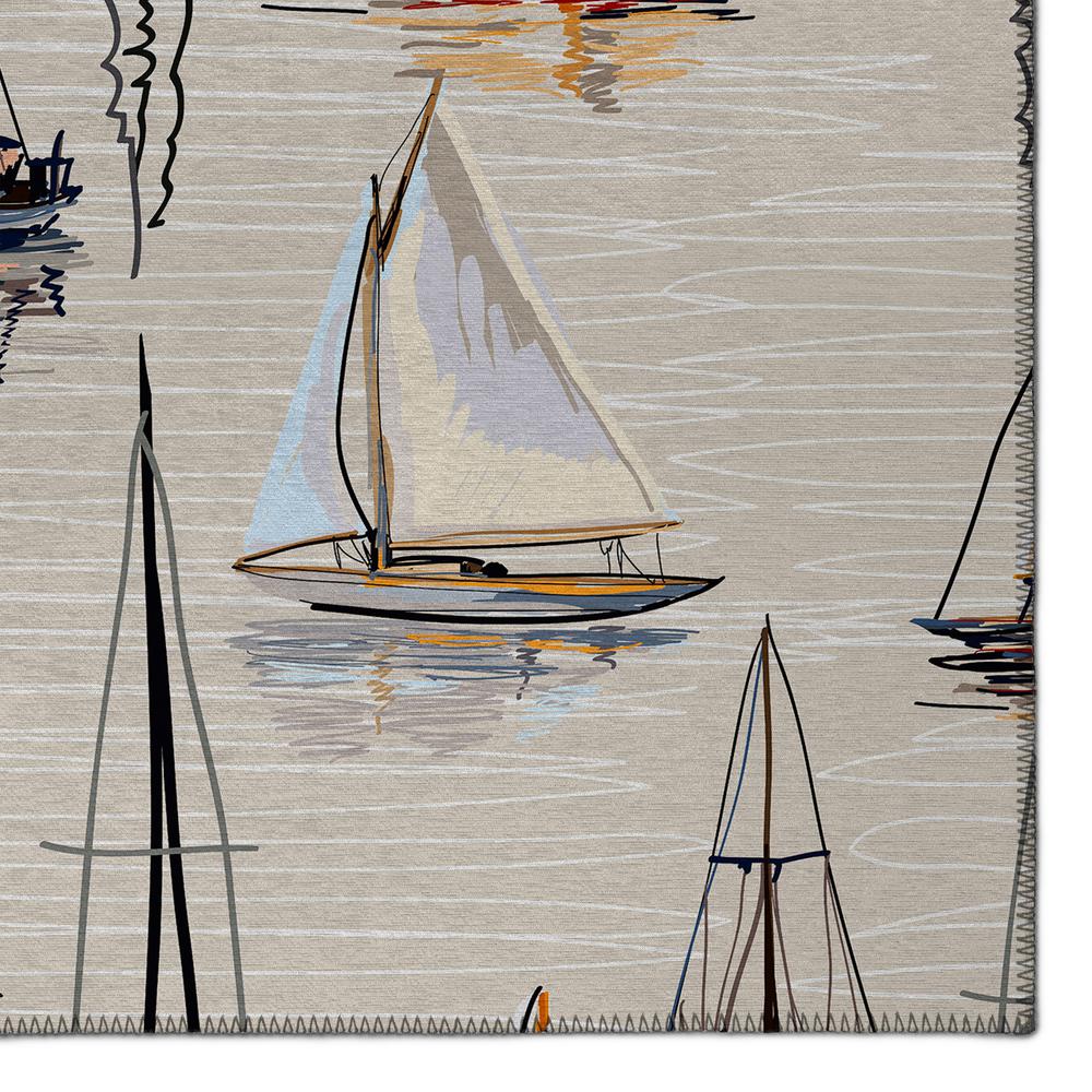 Indoor/Outdoor Harpswell AHP38 Pearl Washable 5' x 7'6" Rug