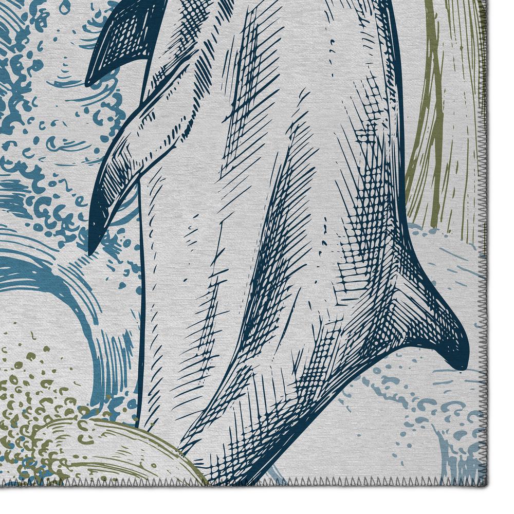 Indoor/Outdoor Harpswell AHP40 Blue Washable 5' x 7'6" Rug