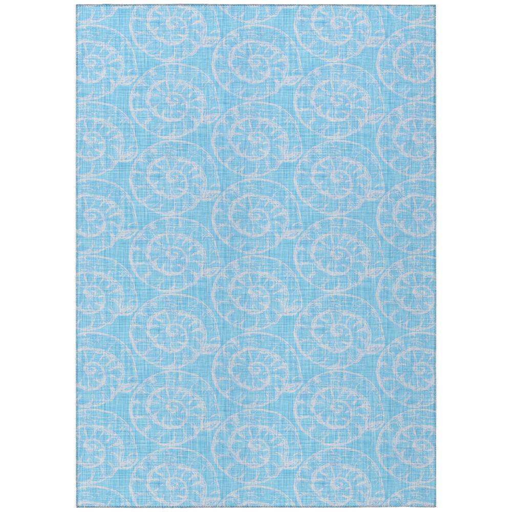 Indoor/Outdoor Surfside ASR41 Aqua Washable 9' x 12' Rug
