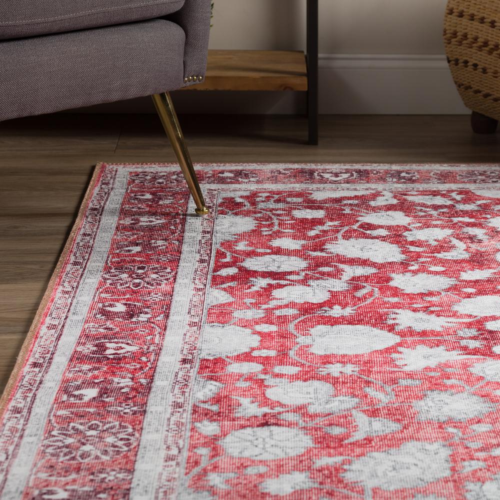 Kensington AKE37RE5X8 Red, Area Rug