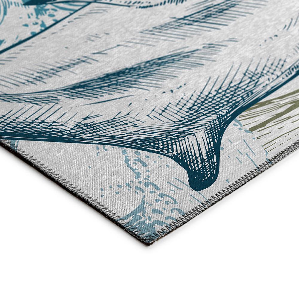 Indoor/Outdoor Harpswell AHP40 Blue Washable 5' x 7'6" Rug