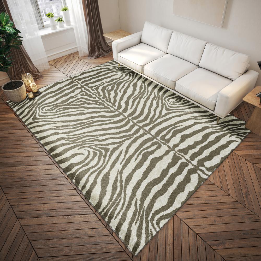 Safari Taupe Animal Animal Print 8' x 10' Area Rug Taupe ASF31