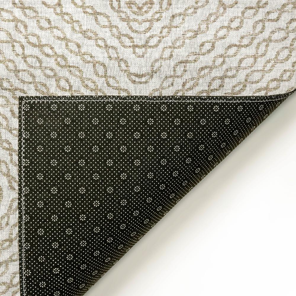 Bravado Linen Transitional Geometric 3' x 5' Area Rug Linen ABV33