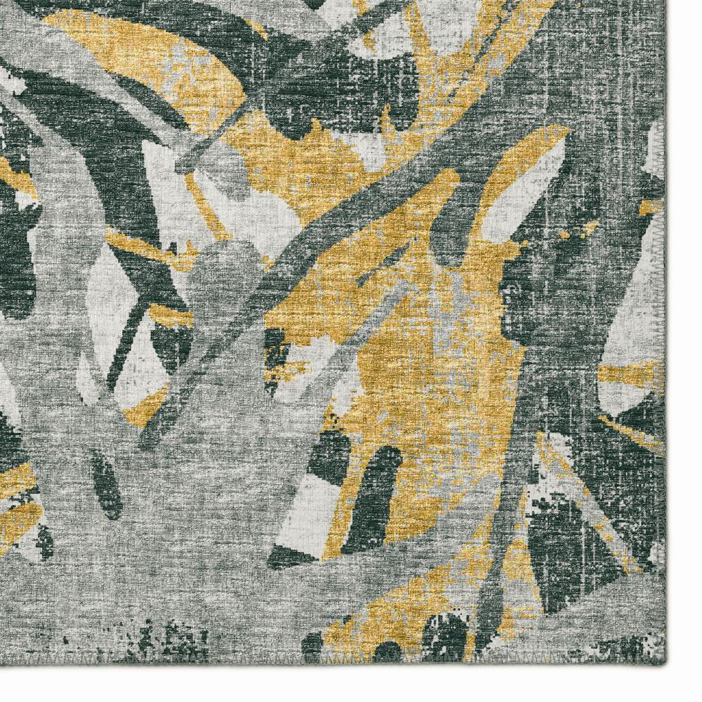 Bravado Gilded Contemporary Color Splash 3' x 5' Area Rug Gilded ABV36