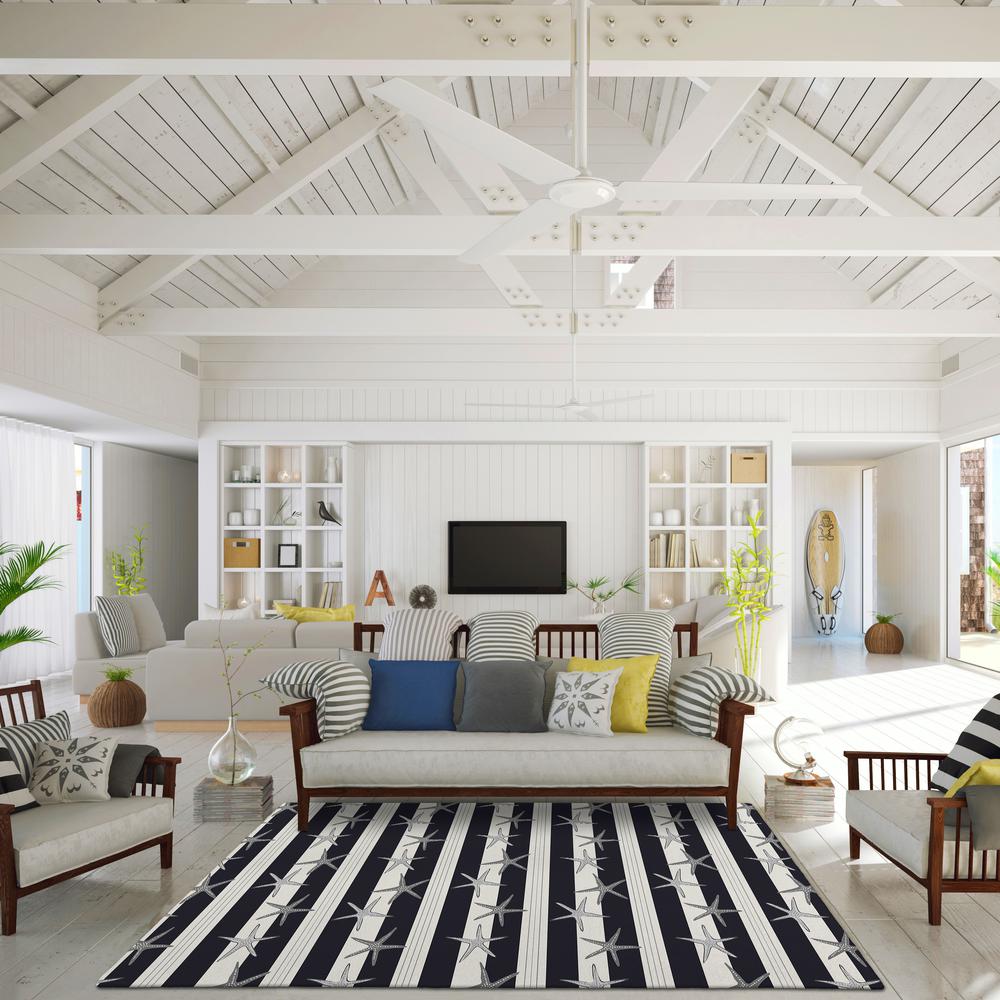 Indoor/Outdoor Surfside ASR42 Midnight Washable 9' x 12' Rug