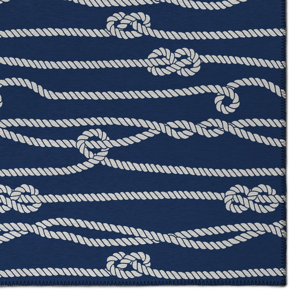 Indoor/Outdoor Harpswell AHP37 Blue Washable 5' x 7'6" Rug