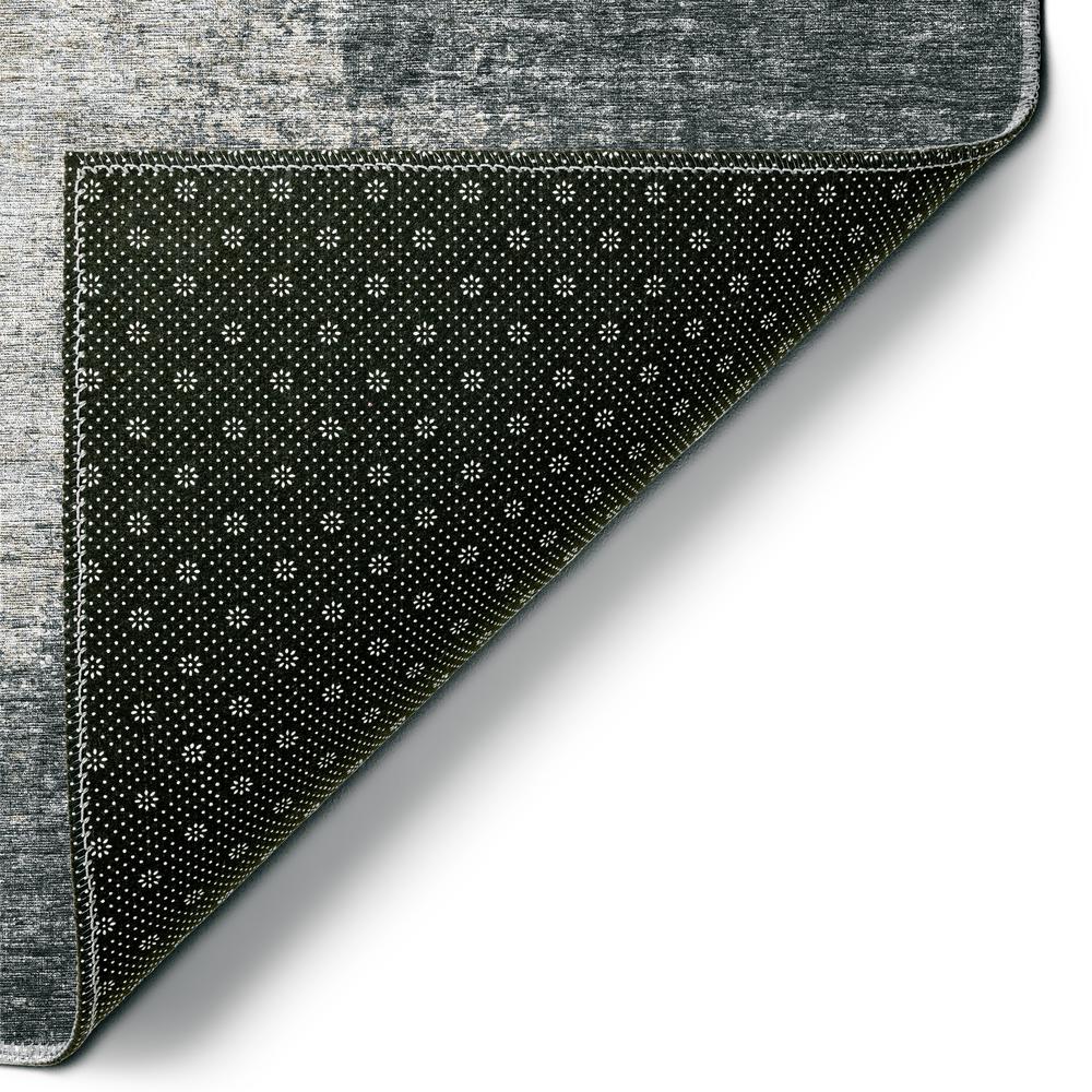 Rylee Black Transitional Abstract 5' x 7'6" Area Rug Black ARY31