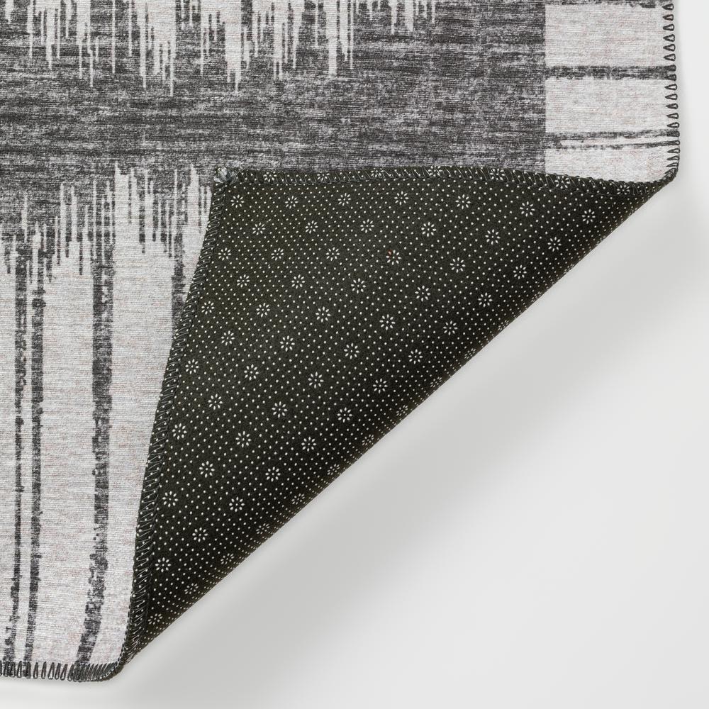 Yuma Gray Contemporary Circles 5' x 7'6" Area Rug Gray AYU43