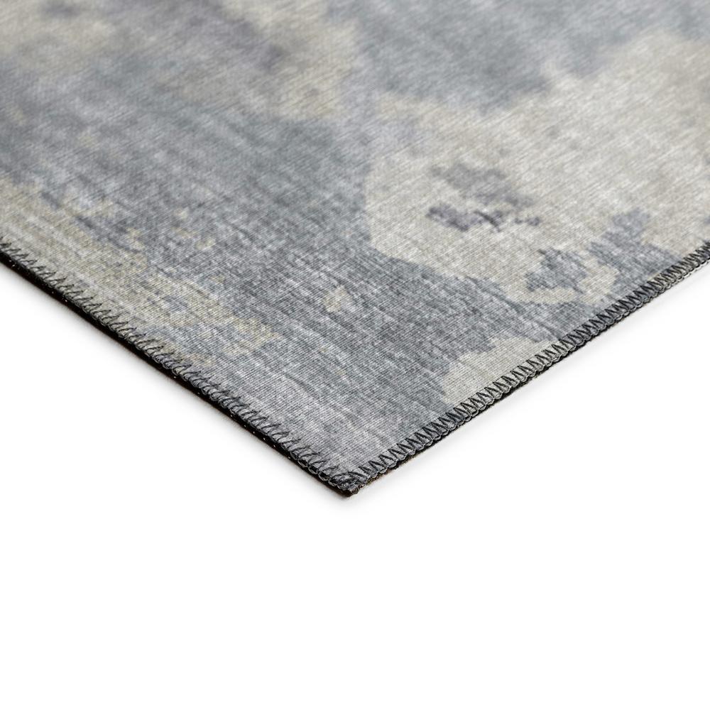 Indoor/Outdoor Accord AAC32 Gray Washable 8' x 8' Round Rug