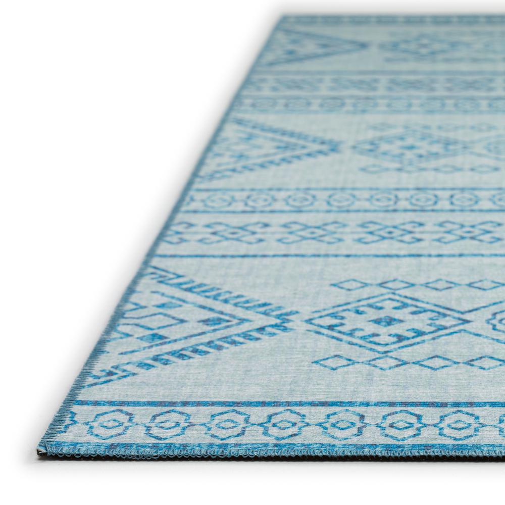 Yuma Blue Transitional Southwest 5' x 7'6" Area Rug Blue AYU44