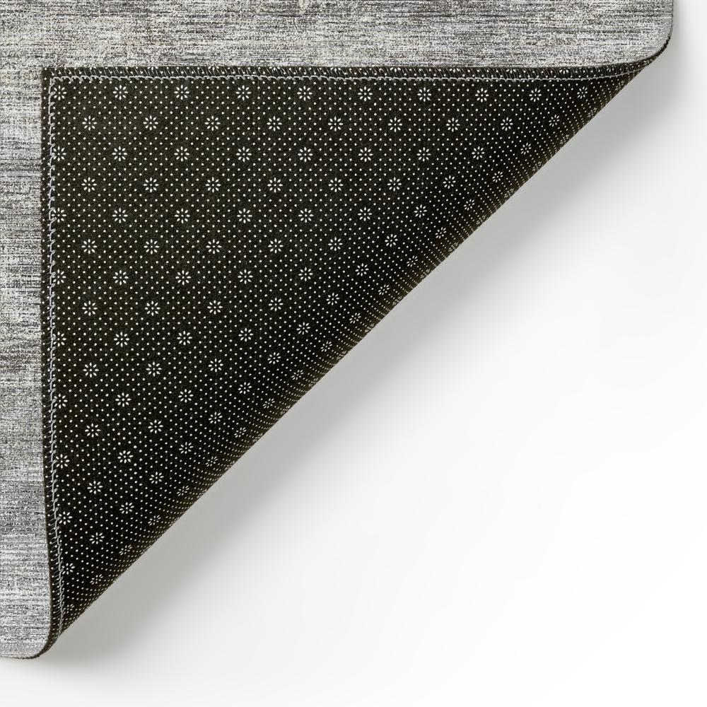 Marston Silver Transitional Striped 8' x 8' Round Rug Silver AMA31