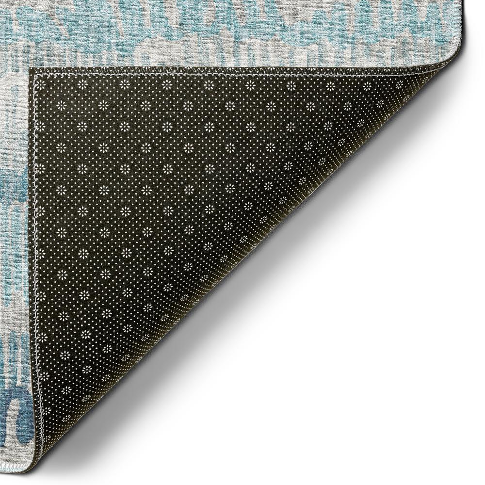 Rylee Blue Transitional Striped 8' x 8' Round Rug Blue ARY34