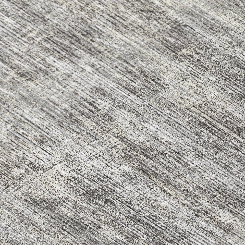 Marston Silver Transitional Striped 8' x 8' Round Rug Silver AMA31