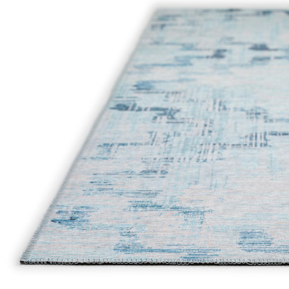 Yuma Blue Transitional Trellis 8' x 8' Area Rug Blue AYU45