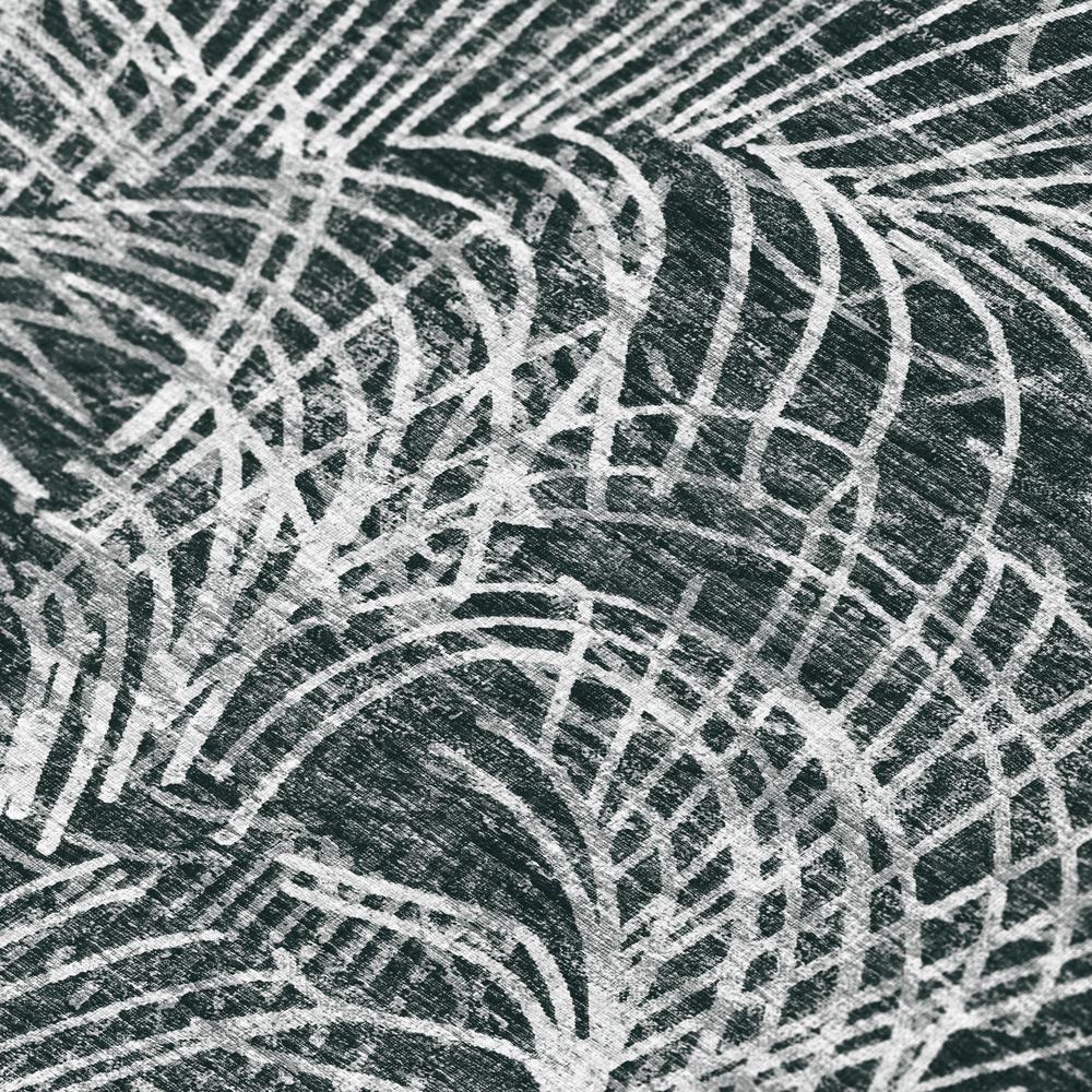 Rylee Charcoal Transitional Abstract 8' x 8' Round Rug Charcoal ARY32