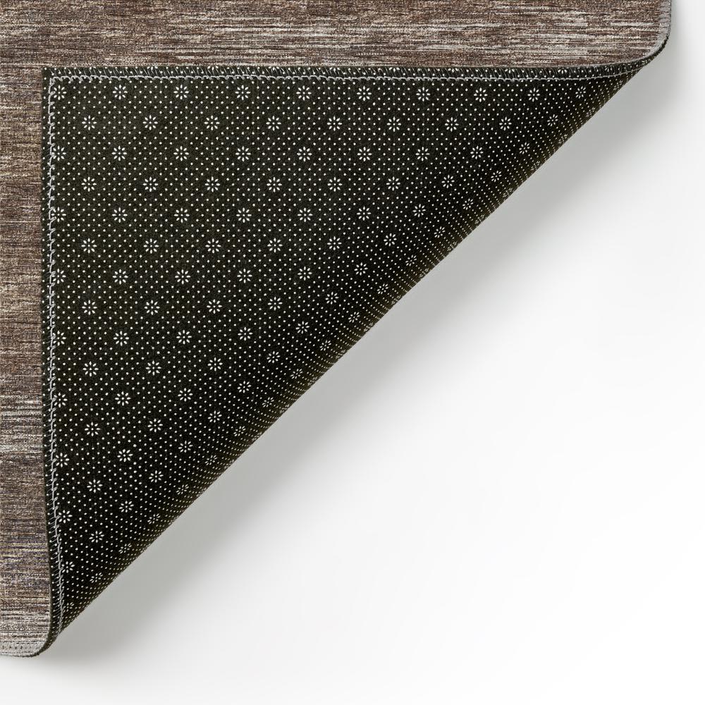 Marston Brown Transitional Striped 8' x 8' Round Rug Brown AMA31