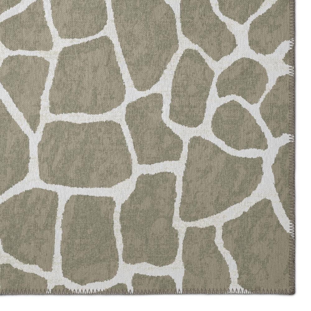 Safari Taupe Animal Animal Print 8' x 8' Area Rug Taupe ASF34