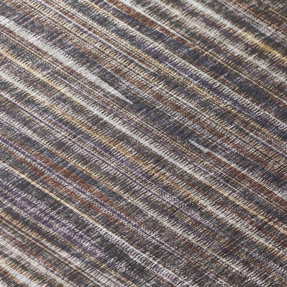 Waverly Brown Contemporary Striped 8' x 8' Round Rug Brown AWA31