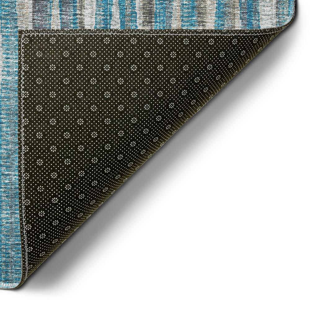 Waverly Blue Contemporary Striped 8' x 10' Area Rug Blue AWA31