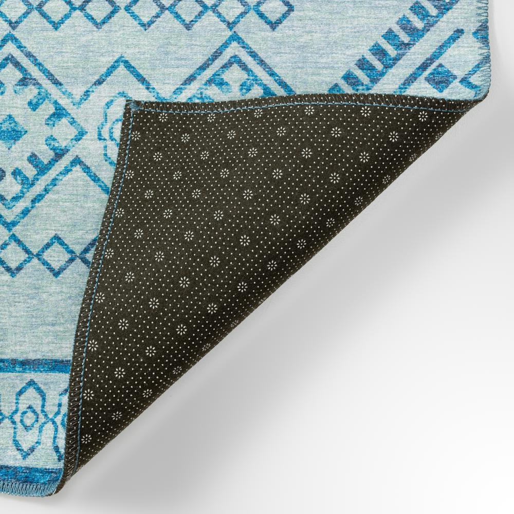 Yuma Blue Transitional Southwest 8' x 10' Area Rug Blue AYU44