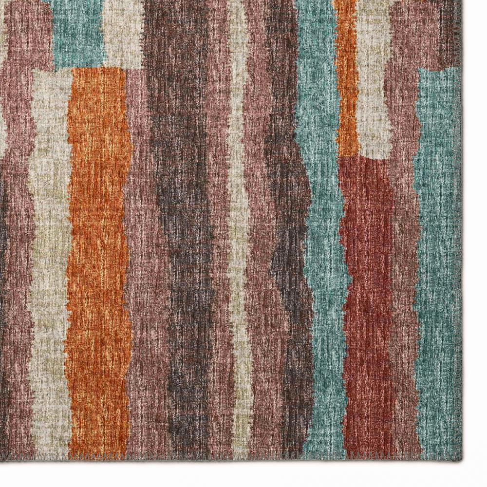 Bravado Paprika Contemporary Striped 8' x 10' Area Rug Paprika ABV37