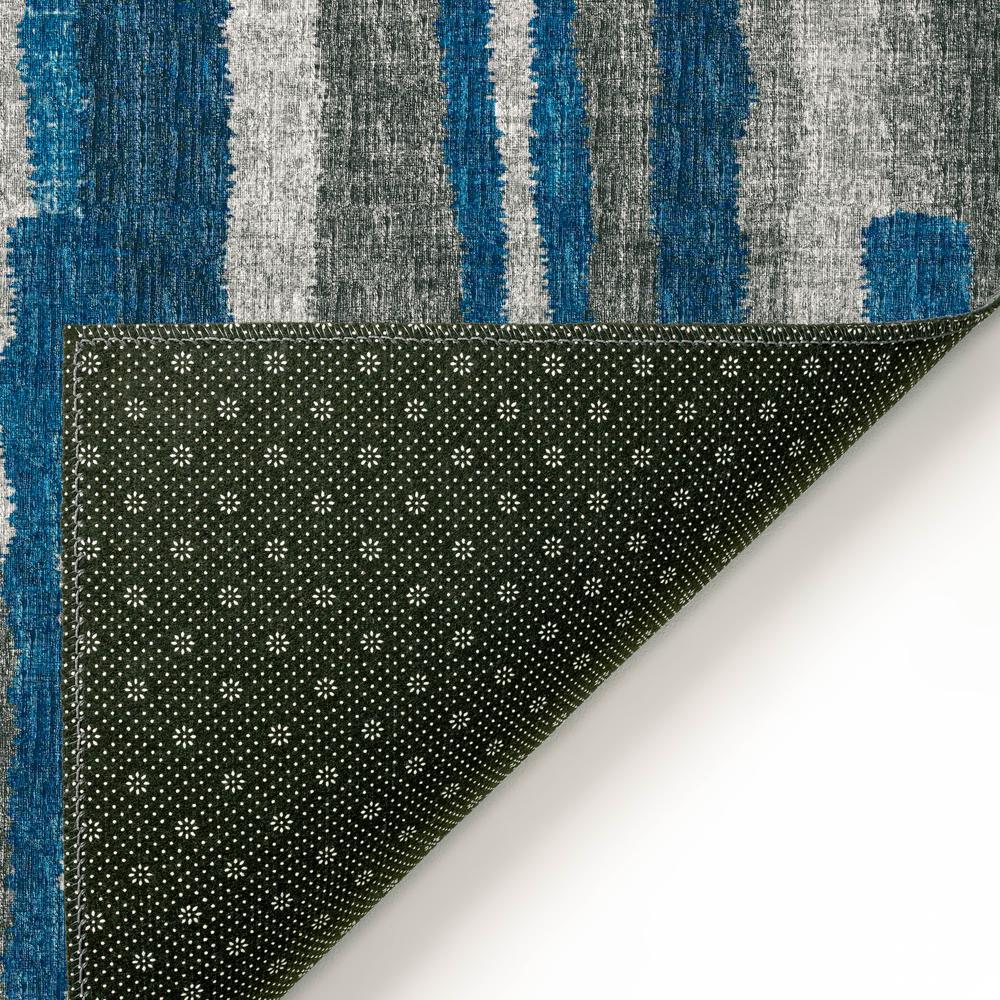 Bravado Blue Contemporary Striped 8' x 10' Area Rug Blue ABV37
