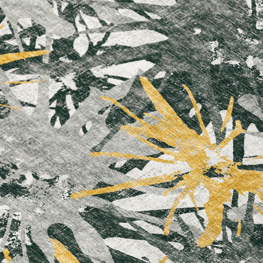 Bravado Gilded Contemporary Color Splash 8' x 10' Area Rug Gilded ABV36