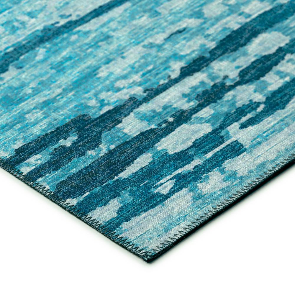 Bravado Blue Contemporary Stripe 8' x 10' Area Rug Blue ABV34