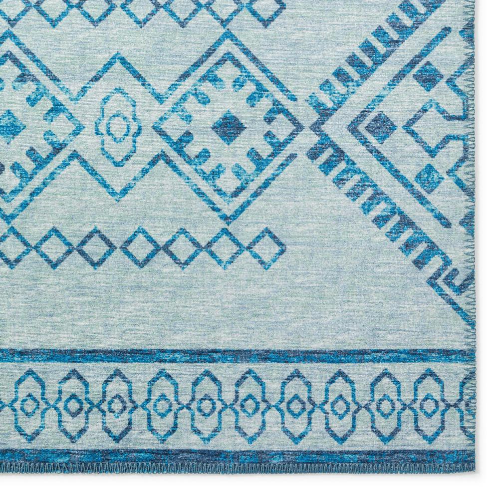 Yuma Blue Transitional Southwest 8' x 10' Area Rug Blue AYU44