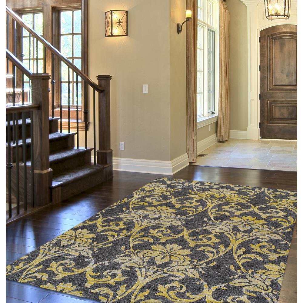 Lemans 33 Yellow 3'3"X5'1", Area Rug